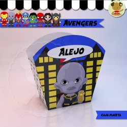 Thanos - Avengers - Caja 3D  Golosinas Maceta